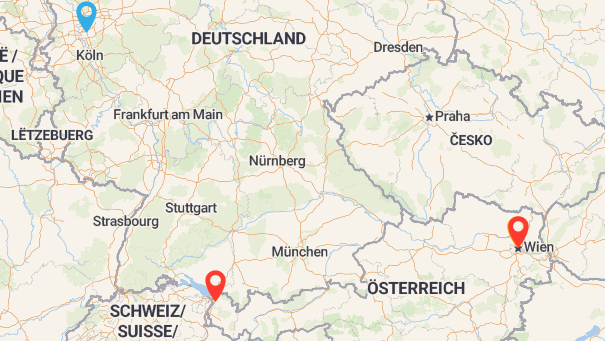 Map of company locations
