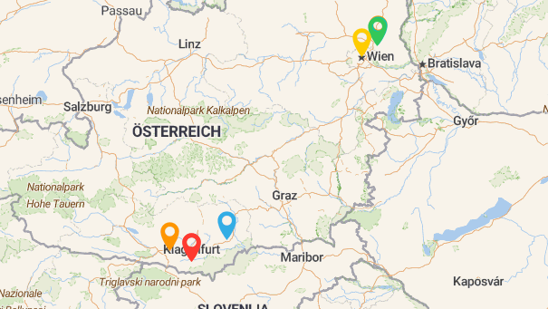 Map of company locations