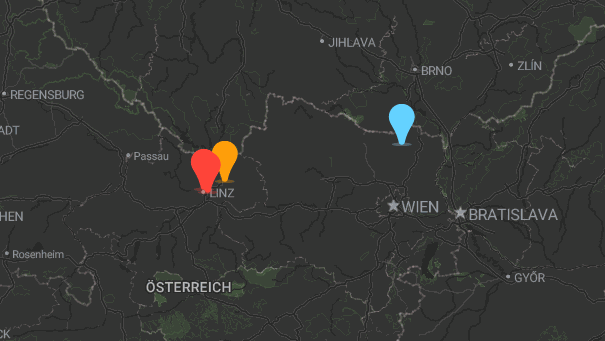 Map of company locations