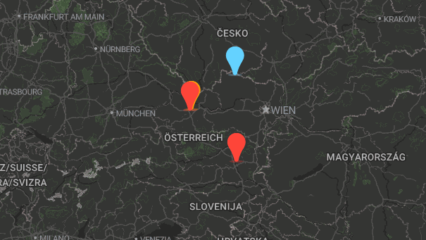 Map of company locations