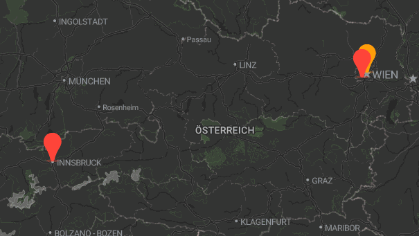 Map of company locations