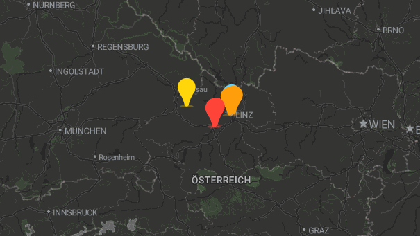 Map of company locations