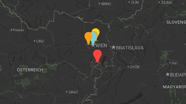 Map of company locations