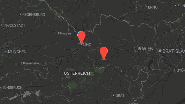 Map of company locations