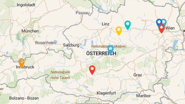 Map of company locations