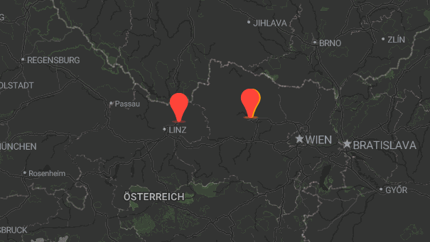 Map of company locations