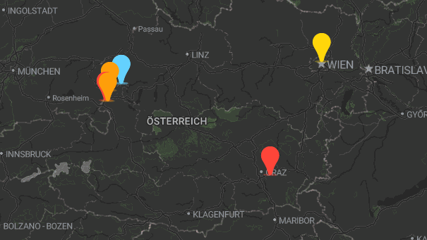 Map of company locations