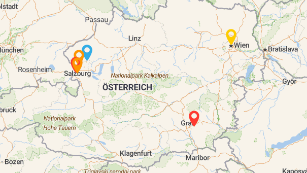 Map of company locations