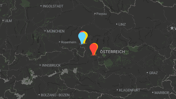 Map of company locations
