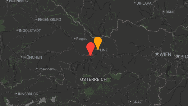 Map of company locations