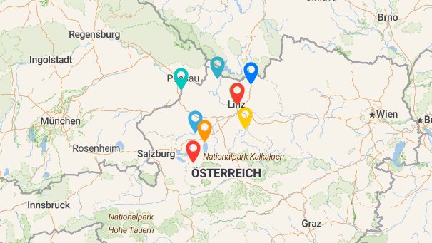 Map of company locations