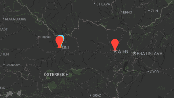 Map of company locations