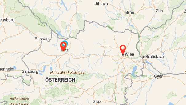 Map of company locations