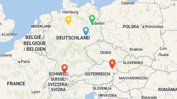 Map of company locations