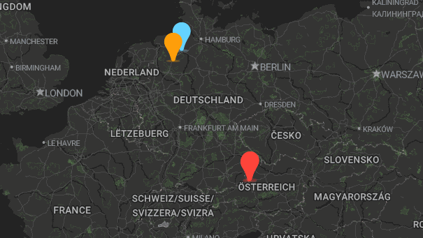 Map of company locations