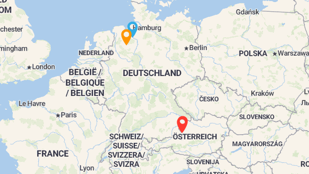 Map of company locations