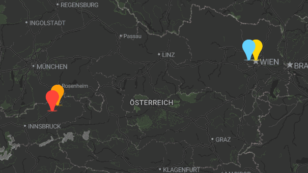 Map of company locations