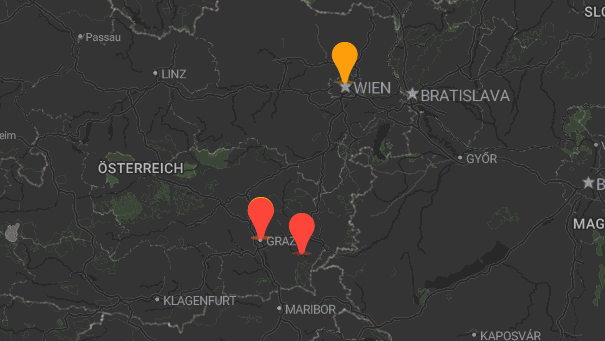 Map of company locations