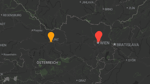 Map of company locations