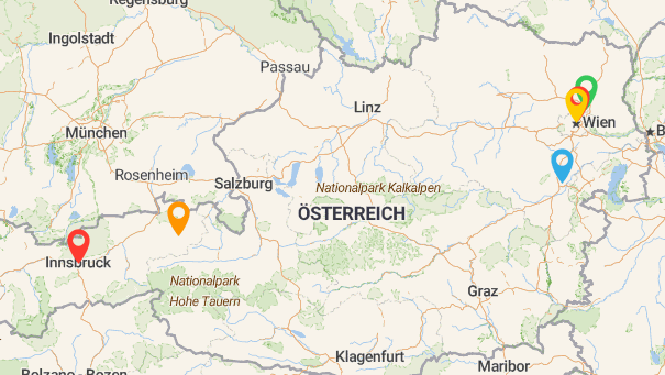 Map of company locations