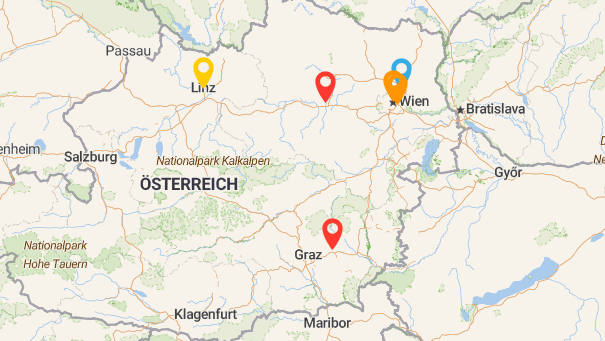 Map of company locations