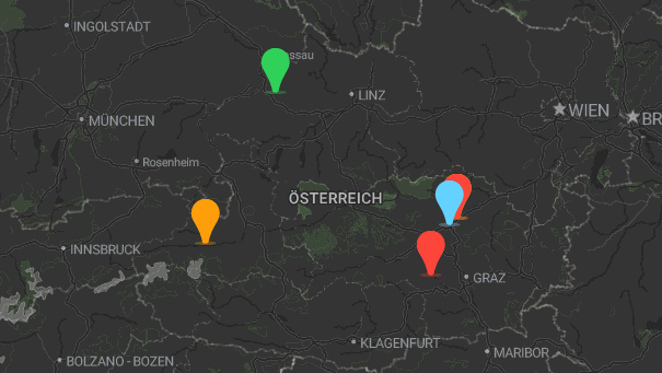 Map of company locations