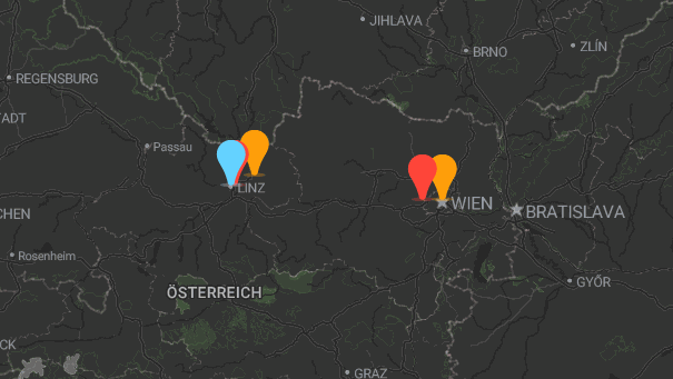 Map of company locations