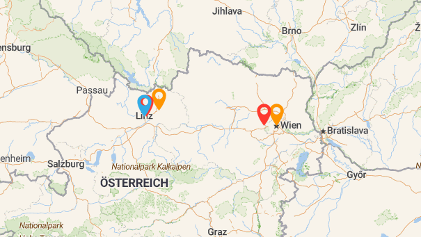 Map of company locations