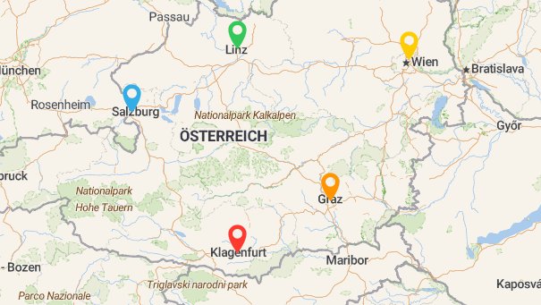 Map of company locations