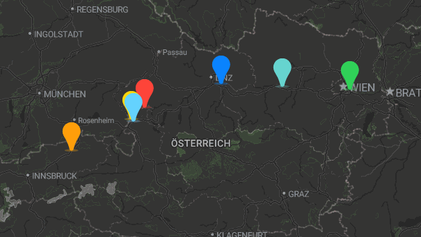 Map of company locations