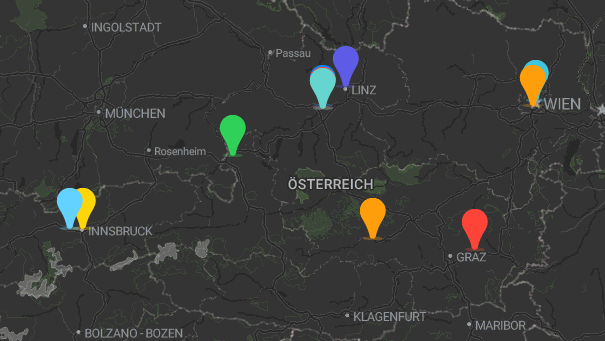 Map of company locations