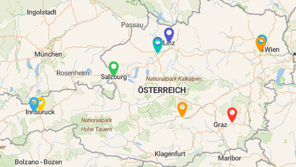Map of company locations