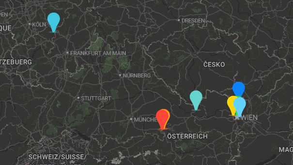 Map of company locations