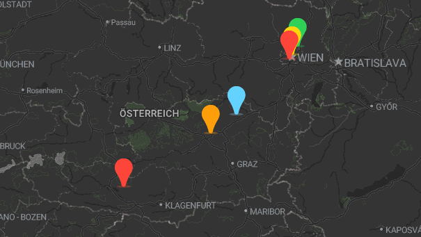 Map of company locations