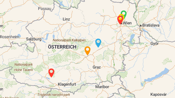 Map of company locations
