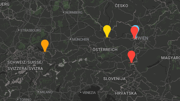 Map of company locations