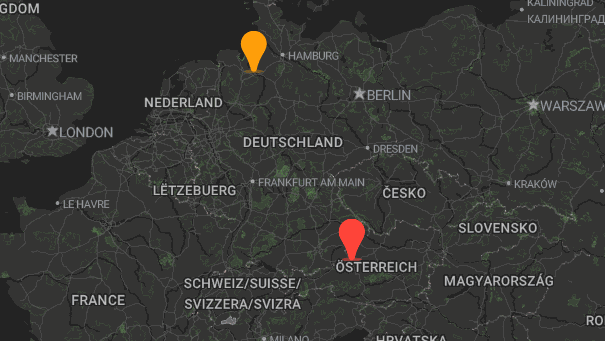 Map of company locations