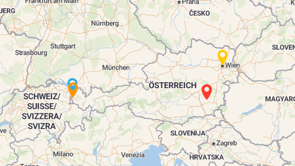 Map of company locations