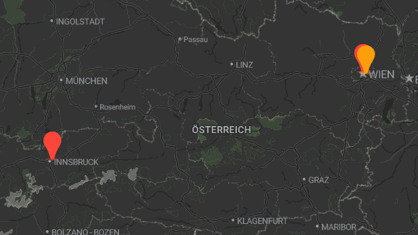 Map of company locations