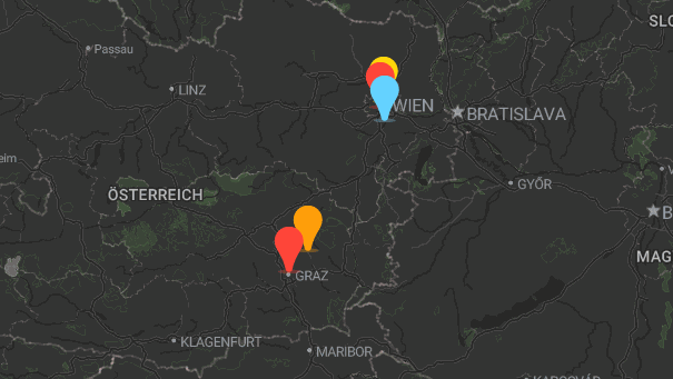 Map of company locations