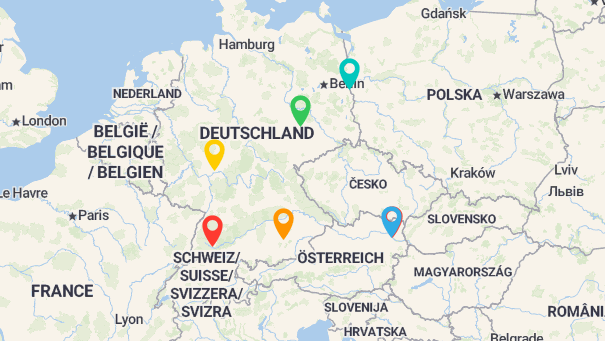 Map of company locations