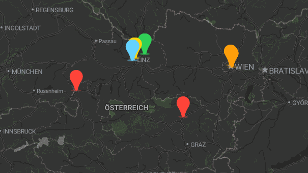 Map of company locations