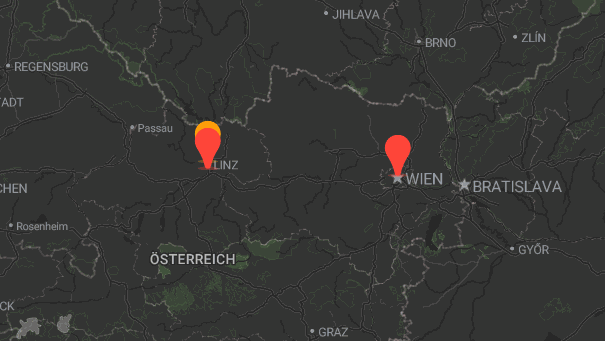 Map of company locations