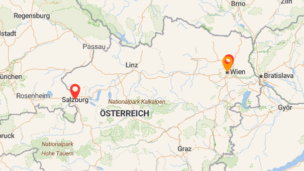 Map of company locations