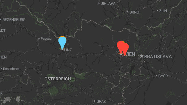 Map of company locations