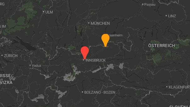 Map of company locations