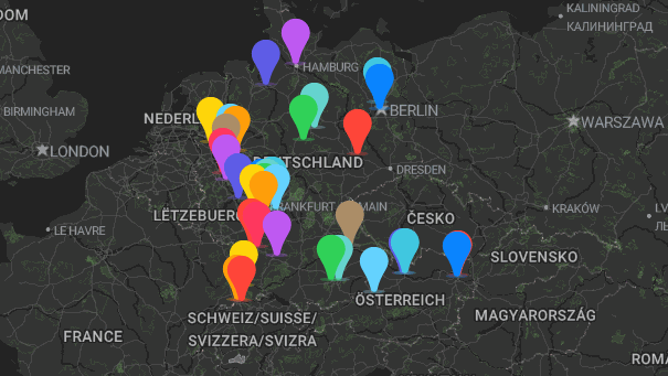Map of company locations