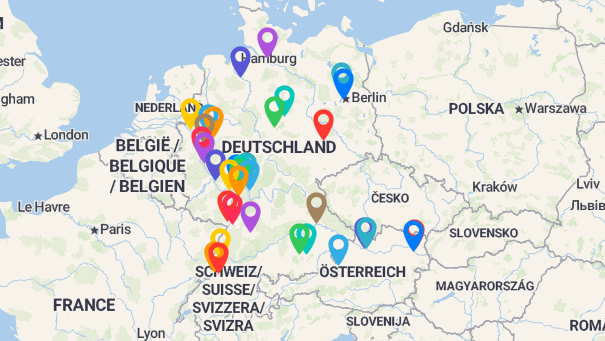 Map of company locations
