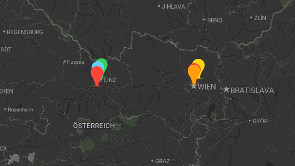 Map of company locations