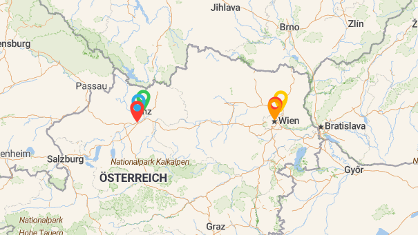 Map of company locations